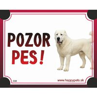Tabuľka Pozor Pes - stredoázijský ovčiak